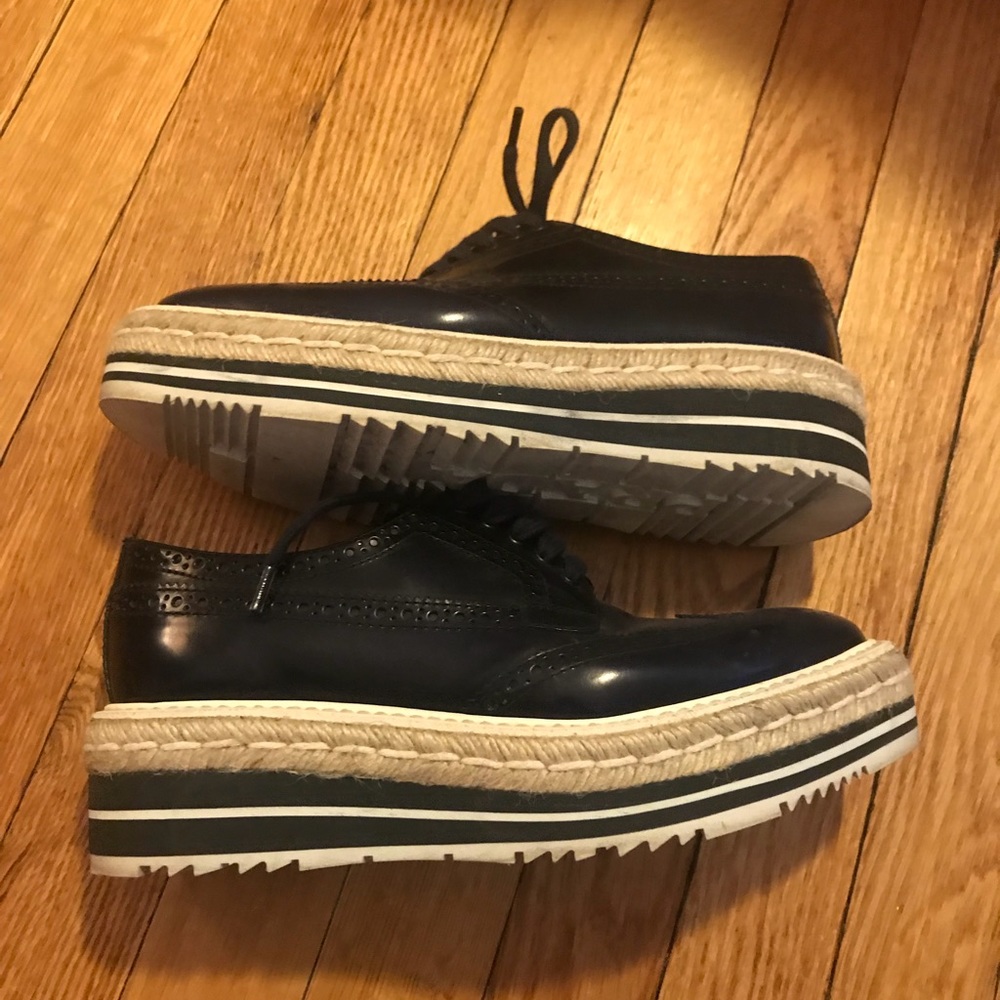 Prada platform wingtip